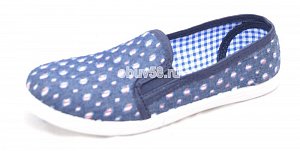 Кеды"Style" 027-11 джинс горошек (36-41) (1х7)