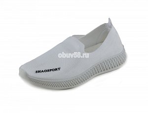 Кеды"Шагах" В-12/1 белый  (36-41) (1х6)