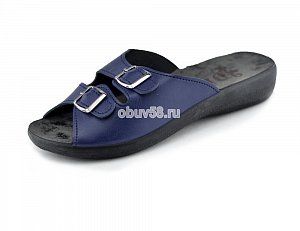 Шлепки женские RG 326-631 синие 2 рем. (36-40) (1х6)