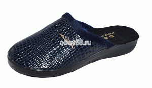 Тапочки жен.RG 326-403 синие кожа "Fashion" (36-40)(1х6)
