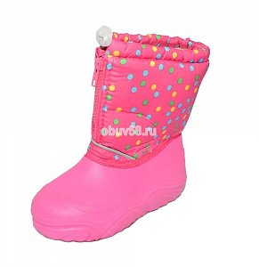 Сапоги дет.ЭВА 581/01 кружки на фуксии (27-33 ) асс.(1х14) 7шт.