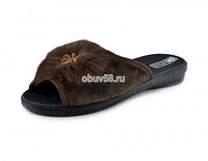 Тапочки жен."DaNvest" С-01-4 коричн. (37-41) (1х6)(1х36)