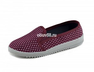 Тапочки жен."Горошек-Резинка"х/б "Style" (1х7) (37-41)