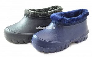 Галоши дет.ЭВА Русобувь арт.99 черные мех.опушка (30-35) (1х12)