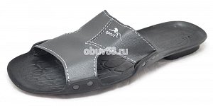Шлепки муж."Sport"черн./бел. (39-44)(1х72)(1х12)