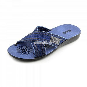 Шлепки мужские RG 326-399 джинс (40-44) (1х6)