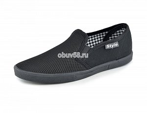 Кеды мужские "Style" 042 сетка черная (40-45) (1х7)