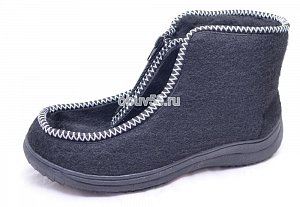 Ботинки жен."Style"суконные с молнией Нерпа черные (37-41) (1х7) 