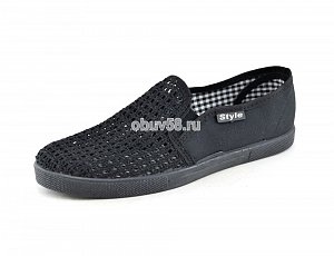 Кеды мужские "Style" 044 сетка черная (40-45) (1х7)