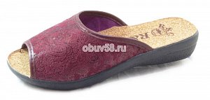 Тапочки жен.RG 326-527 бордо пробка откр.(36-40) (1х30) (1х6)